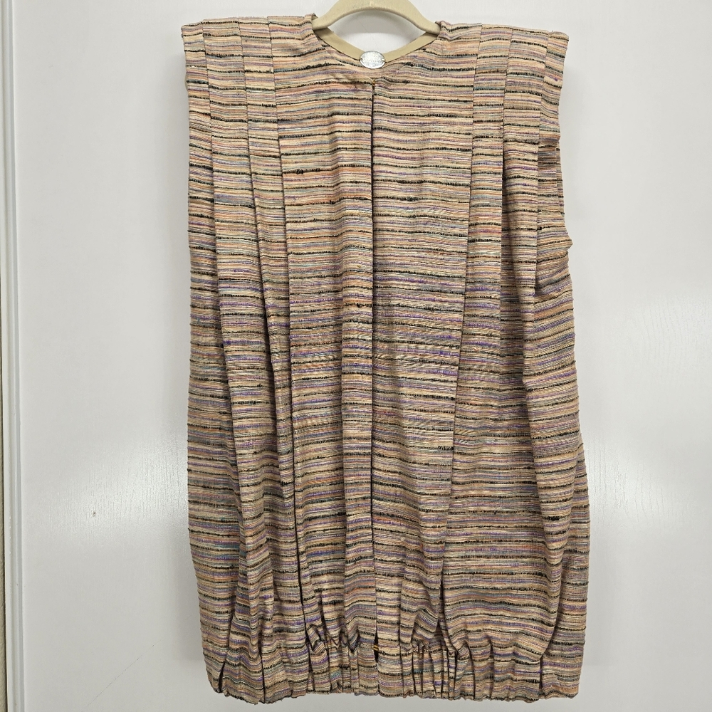 VTG OFAK Santa Fe Artisan &‎ Weaver Chris O’Connell Striped Sleeveless Vest O/S